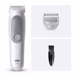 Braun Series 5 BG5500, Mouillé & sec, Batterie, Gris, Blanc