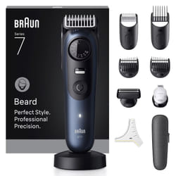 Braun BeardTrimmer 7 BT7540 tondeuse à barbe Batterie 40 2 cm Mouillé & sec Noir, Bleu