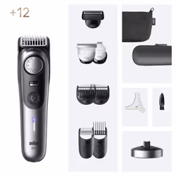 Braun BeardTrimmer 9 BT9560 Batterie 52 2 cm Mouillé & sec Noir, Gris - Vue supplémentaire 2