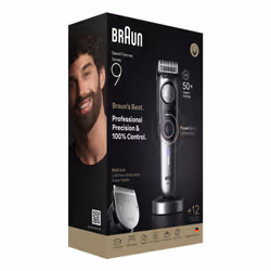 Braun BeardTrimmer 9 BT9560 Batterie 52 2 cm Mouillé & sec Noir, Gris - Vue supplémentaire 3