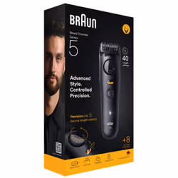 Braun BeardTrimmer 5 BT5560 tondeuse à barbe Batterie 40 2 cm Mouillé & sec Noir