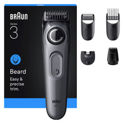 Braun BeardTrimmer 3 BT3560 tondeuse à barbe Batterie 40 2 cm Noir, Gris