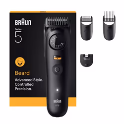 Braun BeardTrimmer 9 BT5520, Lavable, Batterie, Noir