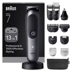 Braun AIO7560 tondeuse à cheveux Noir, Argent 14 Lithium-Ion (Li-Ion)