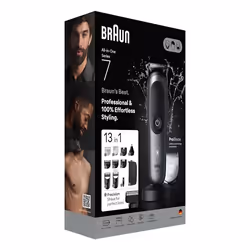 Braun AIO7560 tondeuse à cheveux Noir, Argent 14 Lithium-Ion (Li-Ion)