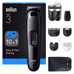 Braun AIO3560, Noir, 0,5 mm, 2,1 cm, Batterie, 50 min, Batterie intégré