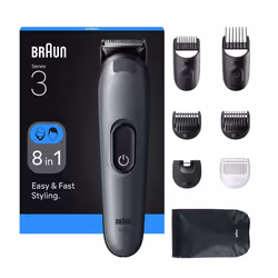 Braun AIO3540, Noir, Gris, 0,5 mm, 2,1 cm, Batterie, 50 min, Batterie intégré