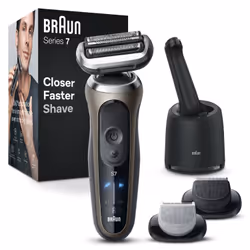 Braun Series 7 72-C7650cc Rasoir à grille Tondeuse Noir, Marron - Vue supplémentaire 4