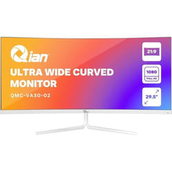 Qian Moniteur Incurvé 30 écran PC Ultra-Large FHD 2560x1080 Dalle VA Format 219 Adaptive Sync 200 Hz Temps de réponse