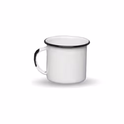 Graniteware – Mug en acier émaillé – 360ml - Blanc 8 [cm]