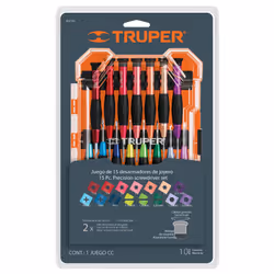 Ensemble de tournevis Truper JOY-15; 15 unités