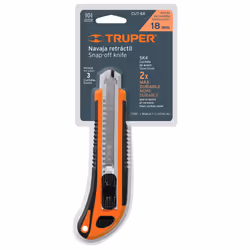Couteau avec lames remplaçables Truper CUT-6X; 18 mm