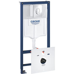 Grohe Pack WC Bâti-support Rapid SL + Plaque de Commande Skate Air Chrome + Fixations + Set d'isolation (38528001-2)