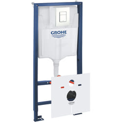 Grohe Pack WC Bâti-support Rapid SL + Plaque de Commande Skate Cosmopolitan Blanc Alpin + Fixations + Set d'isolation (38528001-4)