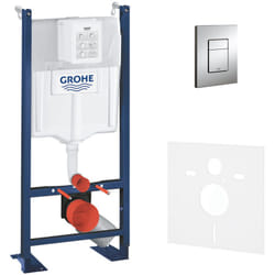 Pack wc Bâti autoportant Rapid sl avec Plaque Skate Cosmopolitan chromée et Set d'isolation phonique (39145000-1) - Grohe