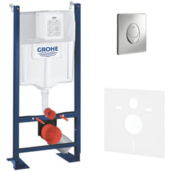 Pack wc Bâti autoportant Rapid sl avec Plaque Skate Air chromée et Set d'isolation phonique (39145000-2) - Grohe
