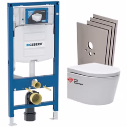 Description générale Optez pour la qualité et la simplicité d’installation du Pack WC bâti-support + WC Swiss Aqua Technologi ...