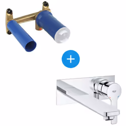 Caractéristiques du Lineare Set Mitigeur monocommande 2 trous lavabo encastré mural Chrome Taille L + Corps encastré (2344400 ...