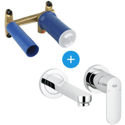 Eurosmart Cosmopolitan Set Mitigeur de lavabo encastré mural Chrome Taille s + Corps d'encastrement (19381000-SET) - Grohe
