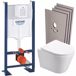 Laissez vous tenter par la qualité et la simplicité d’installation du Pack WC Bâti autoportant + WC Swiss Aqua Technologies I ...
