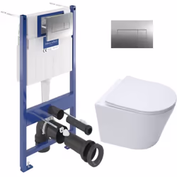 Laissez vous tenter par la qualité et la simplicité d’installation du Pack WC Bâti-support + WC Swiss Aqua Technologies sans  ...