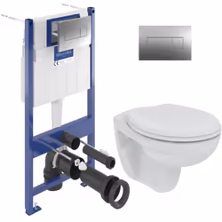 Optez pour la qualité et la simplicité d’installation du Pack Bâti-support avec cuvette Porcher Eurovit sans bride + Abattant ...