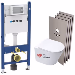 Optez pour la qualité et la simplicité d’installation du Pack WC Bâti-support + WC Swiss Aqua Technologies Infinitio sans bri ...