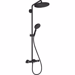 Caractéristiques de la Colonne de douche Showerpipe 280 1j et avec thermostatique, Noir mat Hansgrohe Croma Select S (HG-2689 ...