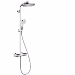 Description générale Découvrez la Colonne de douche 1jet EcoSmart avec mitigeur thermostatique Hansgrohe Swowerpipe Crometta ...