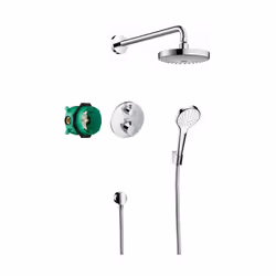 Caractéristiques du Pack encastré Design ShowerSet Croma Select S / Ecostat S, Chrome, Hansgrohe Croma Select S (HG-27295000) ...