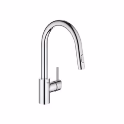 Caractéristiques du Mitigeur monocommande evier, Chrome, Grohe CONCETTO (G-31483002) : Bec haut Monotrou sur plage GROHE Star ...