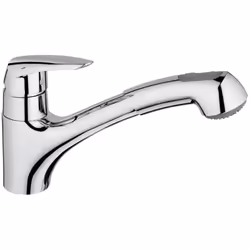 Description générale Le mitigeur évier avec douchette extractible 2 jets de la série Grohe Eurodisc combine design moderne et ...