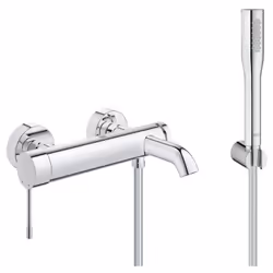 Caractéristiques du Set bain/douche Mitigeur mécanique Essence + Douchette stick 1 jet Euphoria Cosmopolitan, Chrome (3362400 ...