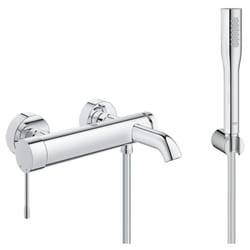Set bain/douche Mitigeur mécanique Essence + Douchette stick 1 jet Euphoria Cosmopolitan, Chrome (33624001-Euphoria) - Grohe