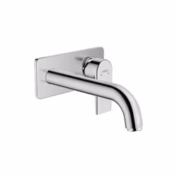 Caractéristiques du Mitigeur de lavabo encastré mural, 2 sorties, bec 207 mm, Chrome, Hansgrohe Vernis Shape (HG-71578000) :  ...