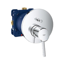 Grohe Concetto Mitigeur mécanique encastrable 2 sorties avec inverseur + Corps d'encastrement, Chrome (24054-SET)