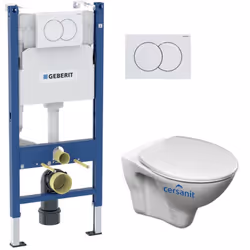 Description générale Le Pack WC Bâti-support Duofix + WC Cersanit S-line Pro + Abattant + Plaque blanche est une solution com ...