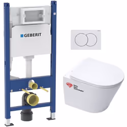 Optez pour la qualité et la simplicité d’installation du Pack WC Bâti-support Duofix + Cuvette SAT Infinitio sans bride Blanc ...