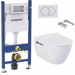 Optez pour la qualité et la simplicité d’installation du Pack WC Bâti-support Duofix + Cuvette suspendue sans bride Bello + A ...