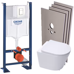 Description générale Optez pour la qualité et la simplicité d’installation du Pack WC Bâti-support autoportant + Cuvette susp ...