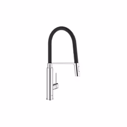Caractéristiques du Mitigeur cuisine semi-pro avec flexible hygiénique noir et douchette 2 jets, Chrome, Grohe Concetto (G-31 ...