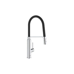 Concetto Mitigeur cuisine semi-pro avec flexible hygiénique noir et douchette 2 jets, Chrome (G-31491000) - Grohe