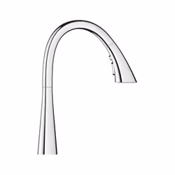 Caractéristiques du mitigeur monocommande évier, GROHE Zedra, Chrome (G-32294002) : Monotrou sur plage GROHE StarLight Chrome ...