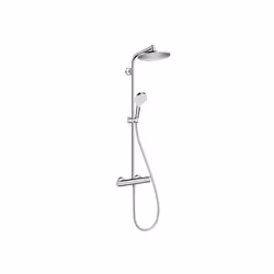 Caractéristiques de la Colonne de douche 1 jet, avec Mitigeur thermostatique, Chrome, Hansgrohe Crometta S 240 : Comprenant : ...