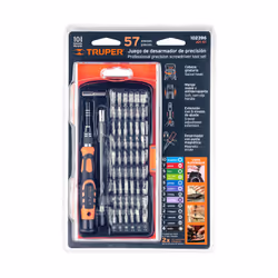 Jeu d'accessoires de tournevis Truper JOY-57; 57 unités