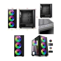 Boîtier PC Gamer - SPIRIT OF GAMER - GHOST 3 ARGB - 4 Ventilateurs Inclus - RGB - mATX/ATX