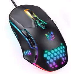 ONIKUMA Souris Gamer RGB Filaire 6400 DPI réglable/Souris Gaming 7 Boutons pour Ordinateur Portable/Bureau