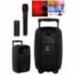 SONO PORTABLE 10’’ PRO PARTY KARAOKE BLUETOOTH USB FM MSD + MICRO-MAIN SANS FIL + TELECOMMANDE MEGABASS TWS + JEUX DE LUMIERE ...
