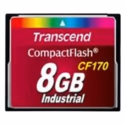 Transcend CF170, 8 Go, CompactFlash, MLC, 90 Mo/s, 60 Mo/s, Résistant à la chaleur, Résistant aux chocs