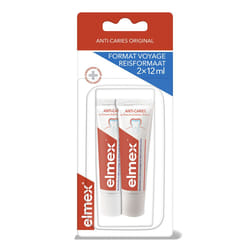 Dentifrice - Elmex - Tube de Voyage - 2 x 12ml - Protection Caries - Arôme Menthe